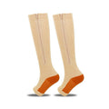 EazyZip Compression Socks – Beige & Brown