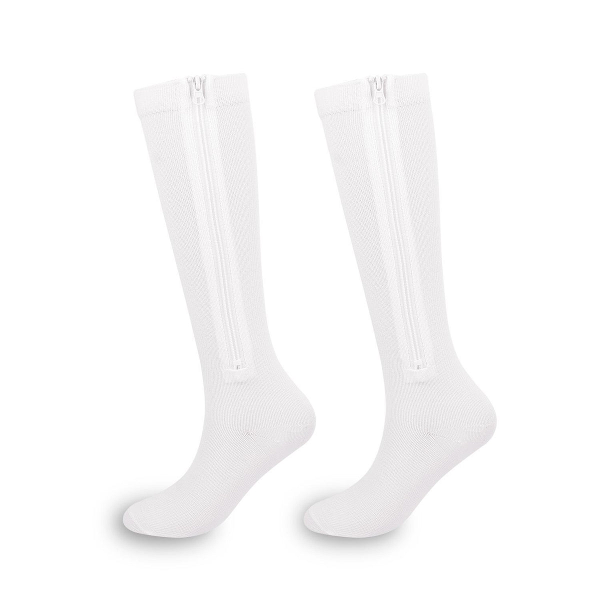 EazyZip Compression Socks – White